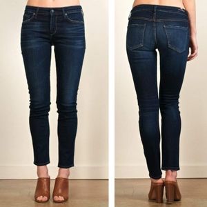 Citizens of Humanity Arielle Mid-Rise Slim Skinny Dark Wash Jeans